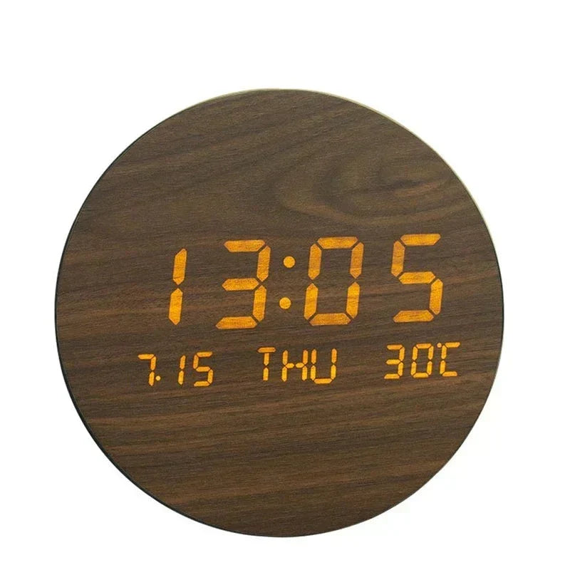 LED Digital Wall Clock with Temperature, Date and Time – Multifunction Display