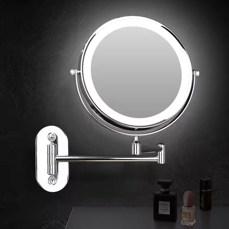 LED Makeup Mirror with Adjustable Lighting, Rechargeable and Compact Design