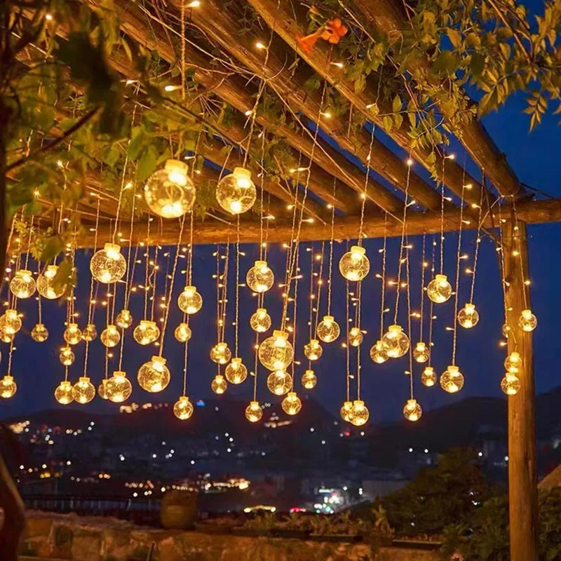 LED Outdoor Garden String Lights Waterproof Ambient Lighting for Garden Patio and Balcony