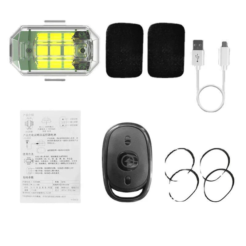 LED Strobe Safety Lights with Remote Control Multi Colour Waterproof Warning Lights
