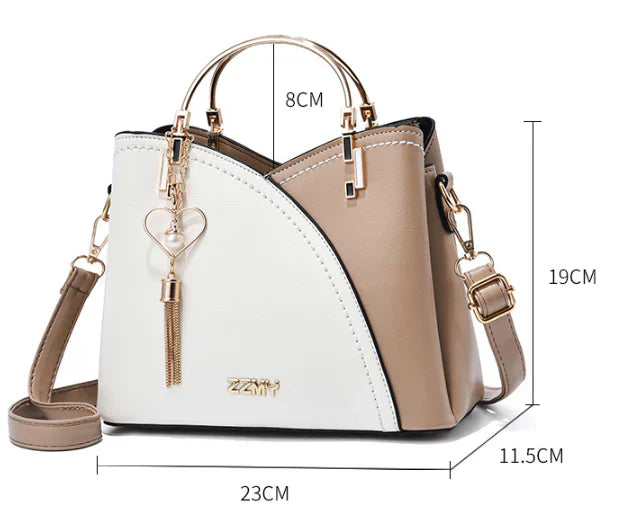 Large Capacity Women’s Handbag with Secure Zipper Closure and Adjustable Shoulder Strap