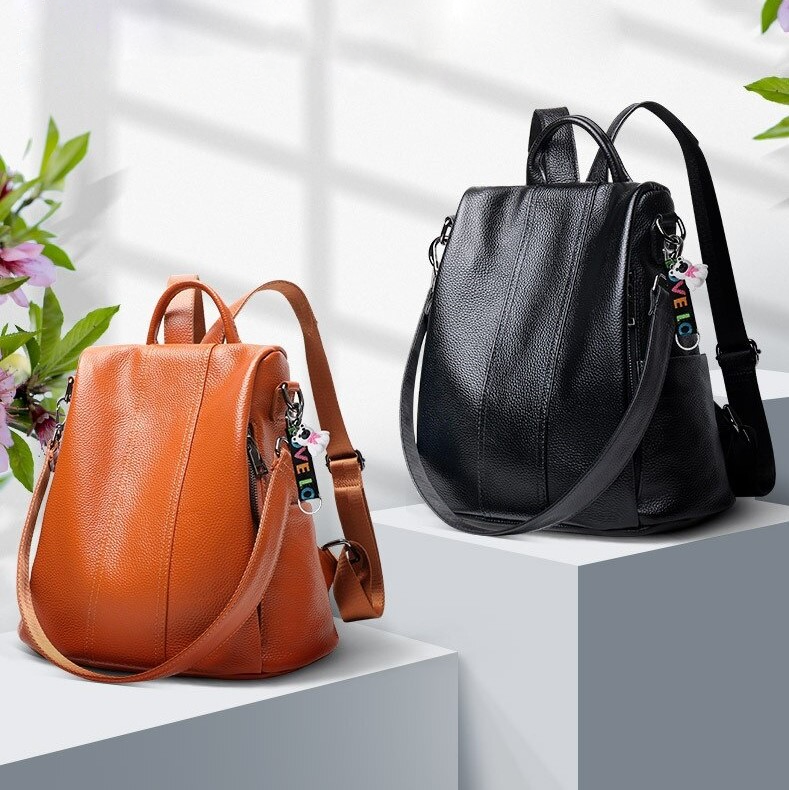 Lightweight Anti Theft Backpack with Adjustable Straps Convertible Travel Shoulder Bag