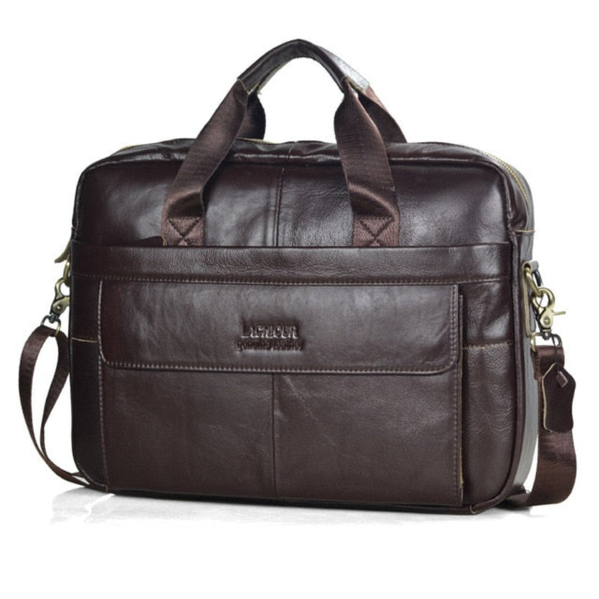 Luxury Leather Laptop Bag Stylish Business Briefcase for 15 Inch Laptops