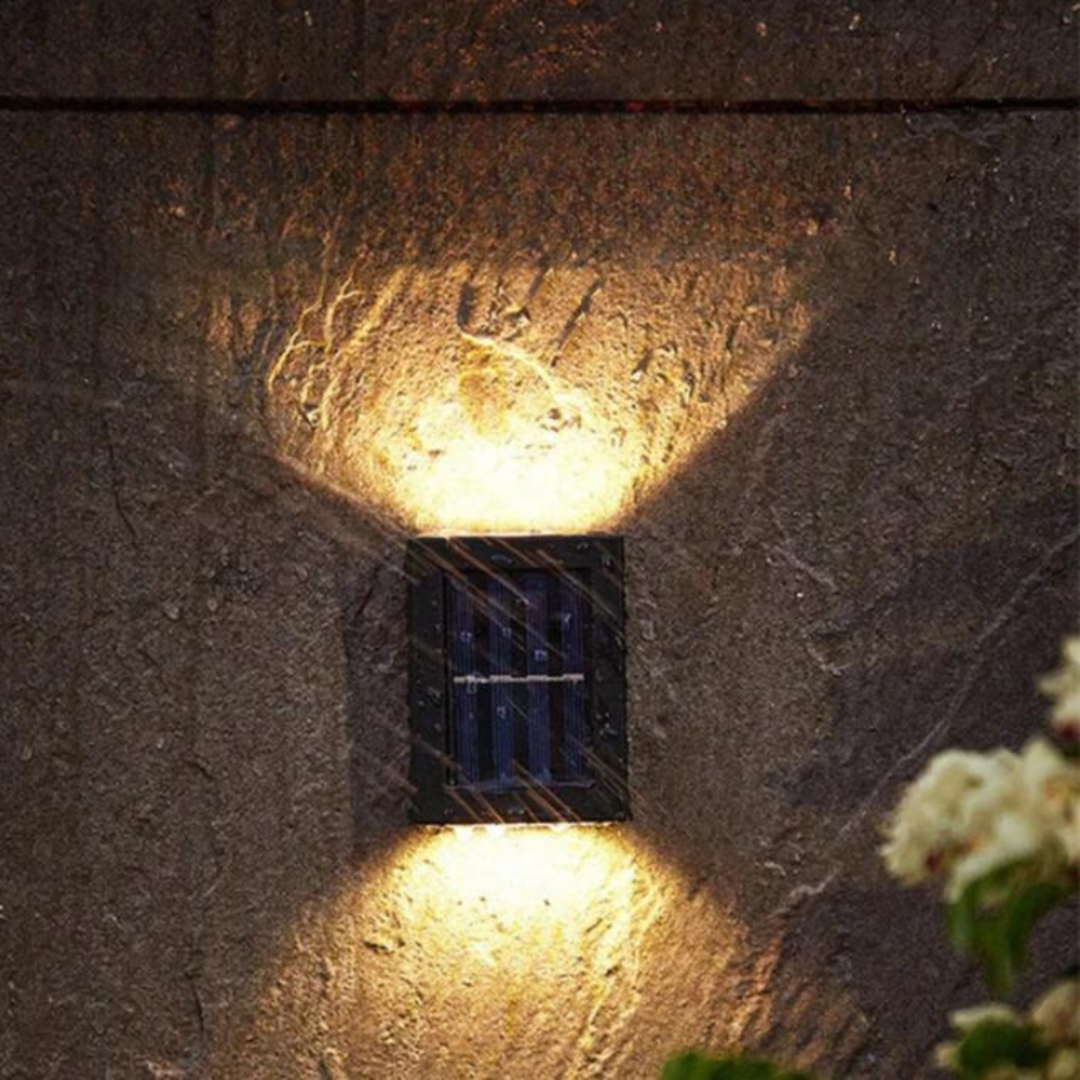 Luxury Solar Outdoor Wall Lights Waterproof LED Garden and Driveway Lighting