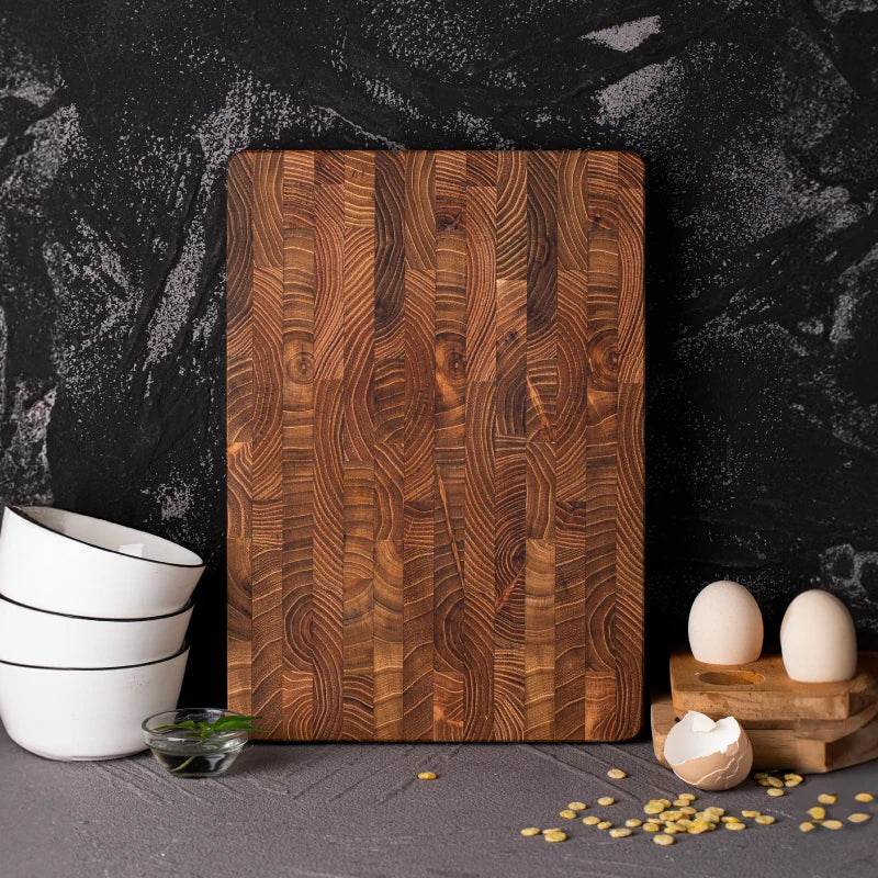 Luxury Solid Teak Wood Cutting Board – Premium Thick Wooden Chopping Board for Kitchen & Professional Chefs
