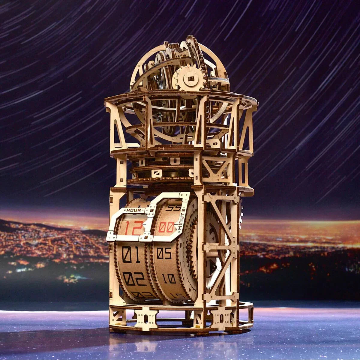 Mechanical Tourbillon Timer Sphere Gear Model DIY Mechanical Clock Kit