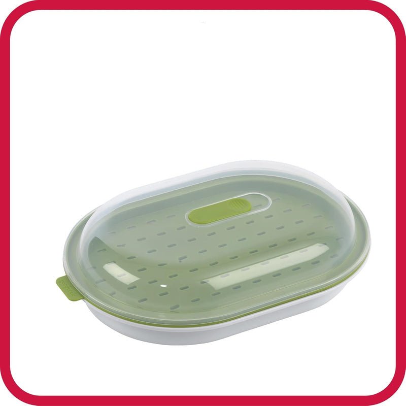 Microwave Steam Cooker Fast Steamer for Vegetables Grains and Protein