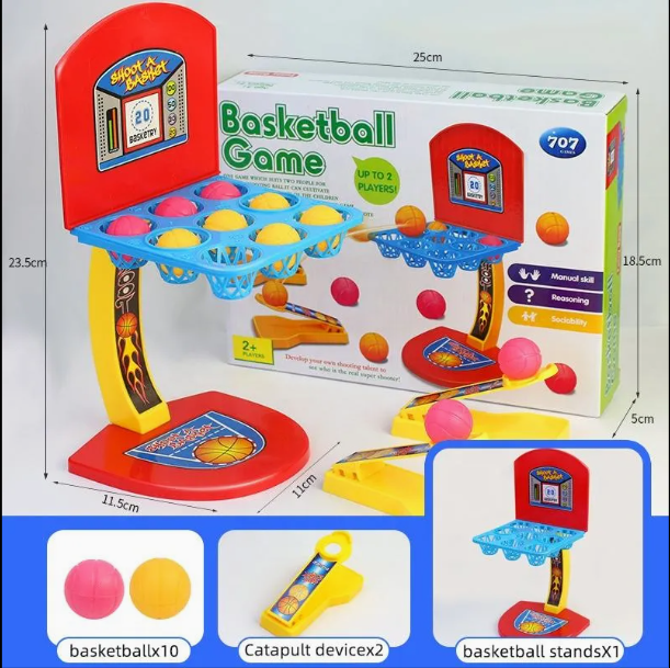 Mini Indoor Basketball Game Compact Tabletop Hoop Set