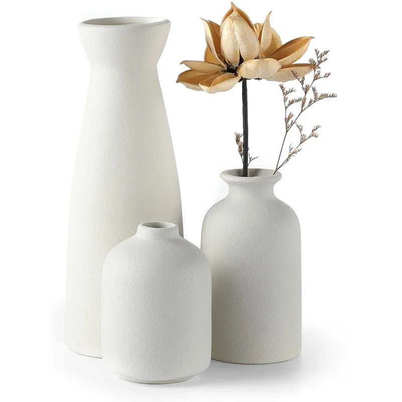 Minimalist Ceramic Vase Set Timeless Elegant Home Decor