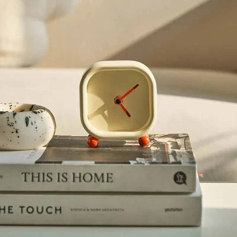 Minimalist Square Table Alarm Clock Silent Modern Desk Clock