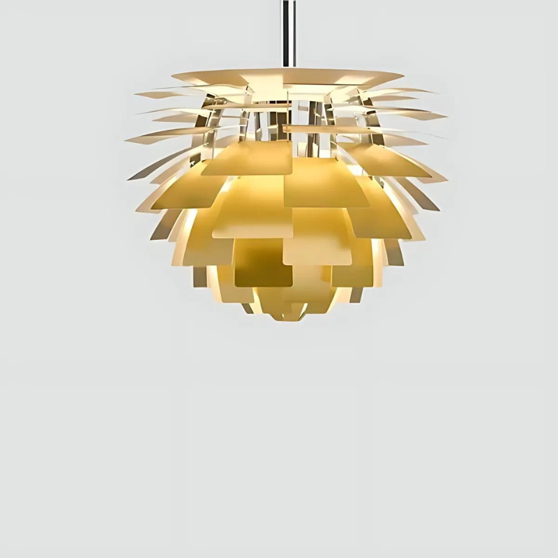 Modern Artichoke Pendant Light Sculptural Metal Ceiling Lamp
