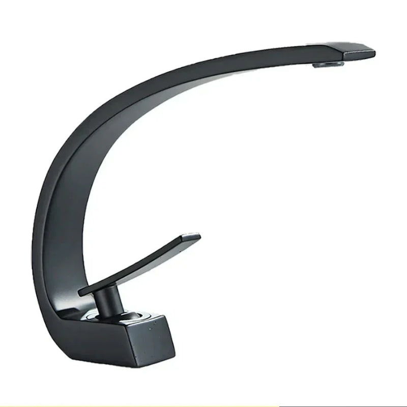 Modern Bathroom Faucet Sink Single Lever Basin Mixer Tap Sleek Vanity Fixture