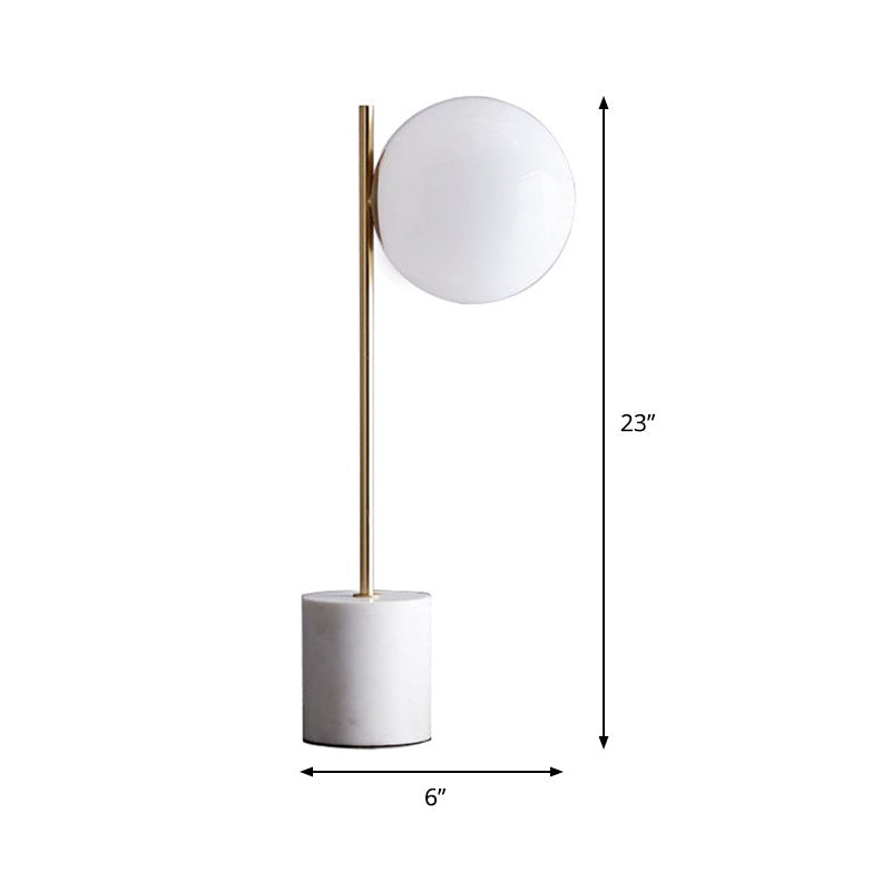 Modern Globe Table Lamp Marble Base Bedside Lamp Decorative Desk Light