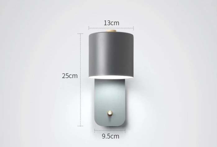 Modern LED Wall Lamp Switch Metal Design Indoor Lighting