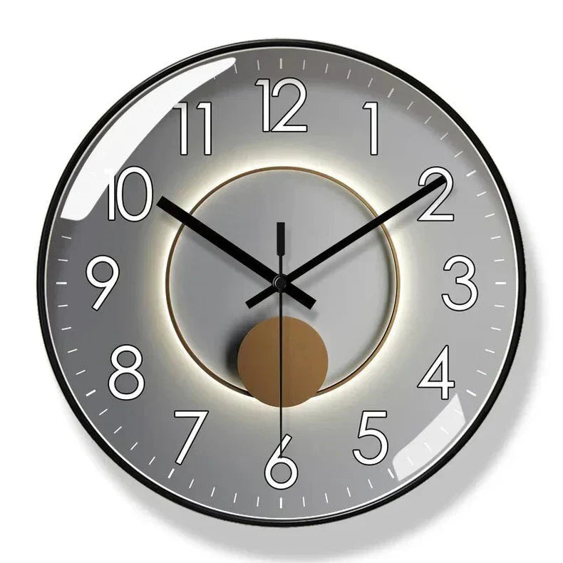 Modern Nordic Wall Clock Minimalist Black and White Decorative Wall Clock for Living Room Bedroom