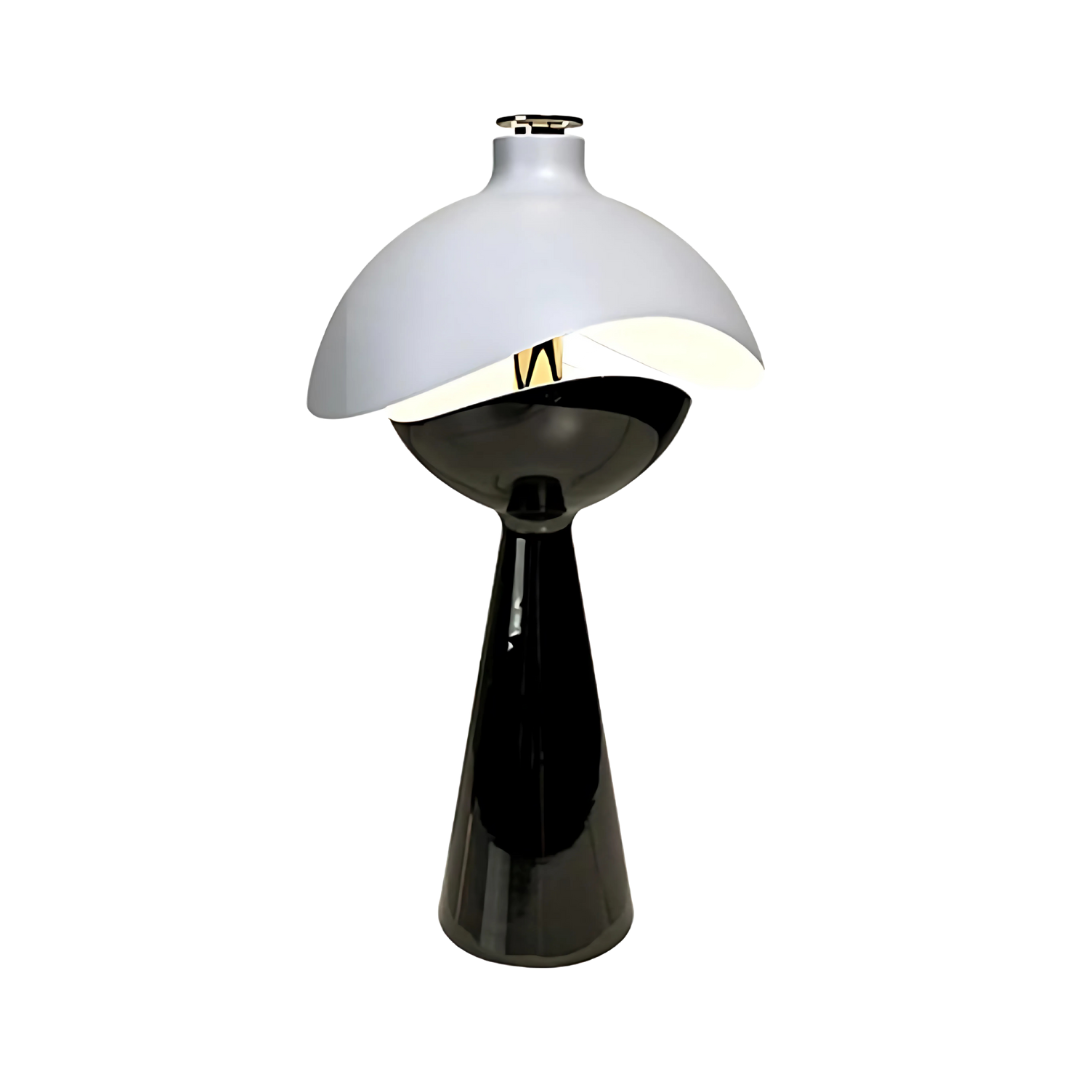 Modern Sculptural Table Lamp Layered Dome Design Wireless LED Ambient Bedside Lamp