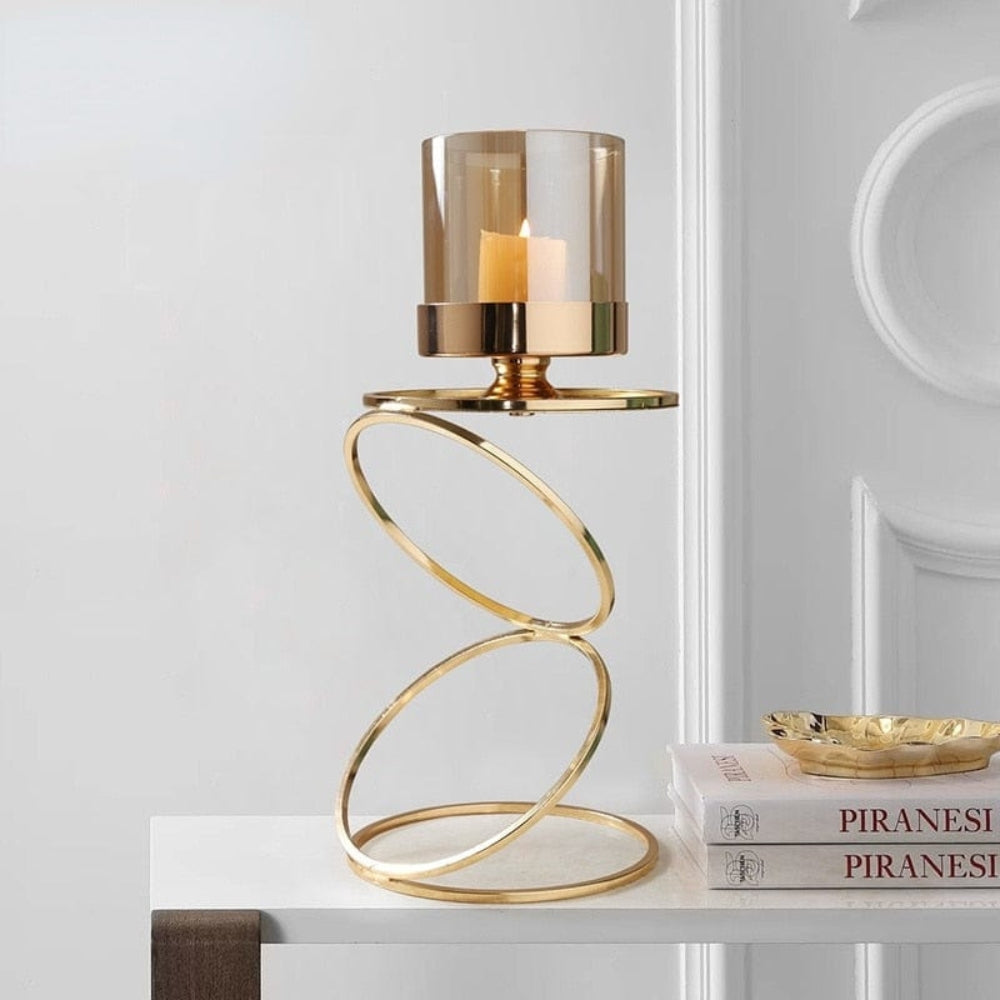Modern Spiral Candle Holder Decorative Table Centerpiece Standard Taper Candles