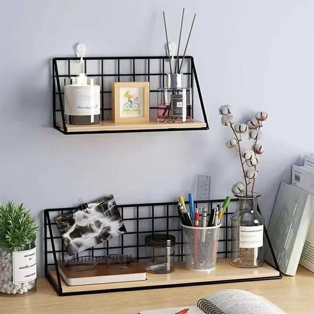 Modern Wall Mounted Floating Shelf Compact Hanging Storage Rack