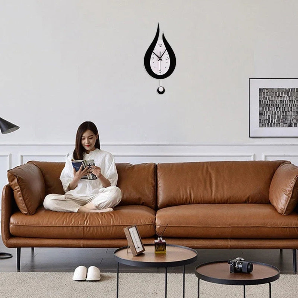 Modern Water Drop Wall Clock Minimalist Decorative Design