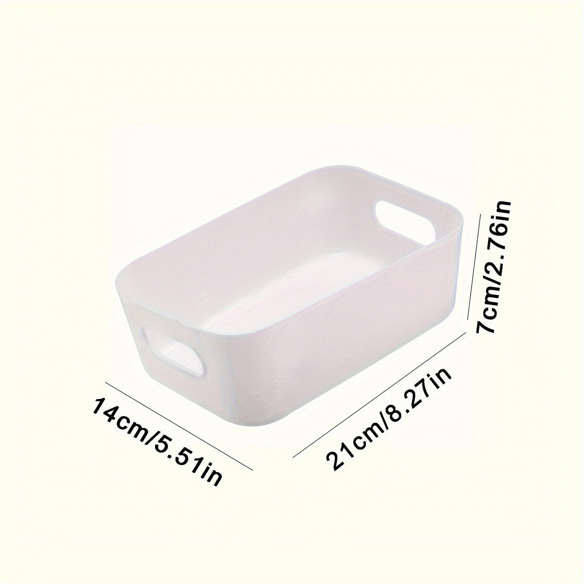 Multipurpose Storage Organizer Bins with Handles Set of 4 Plastic Home Organization Boxes
