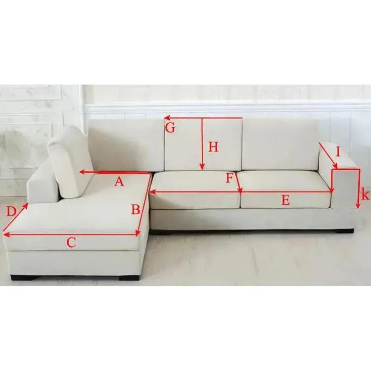 Non Slip L Shape Sofa Cover Soft Chenille Couch Protector