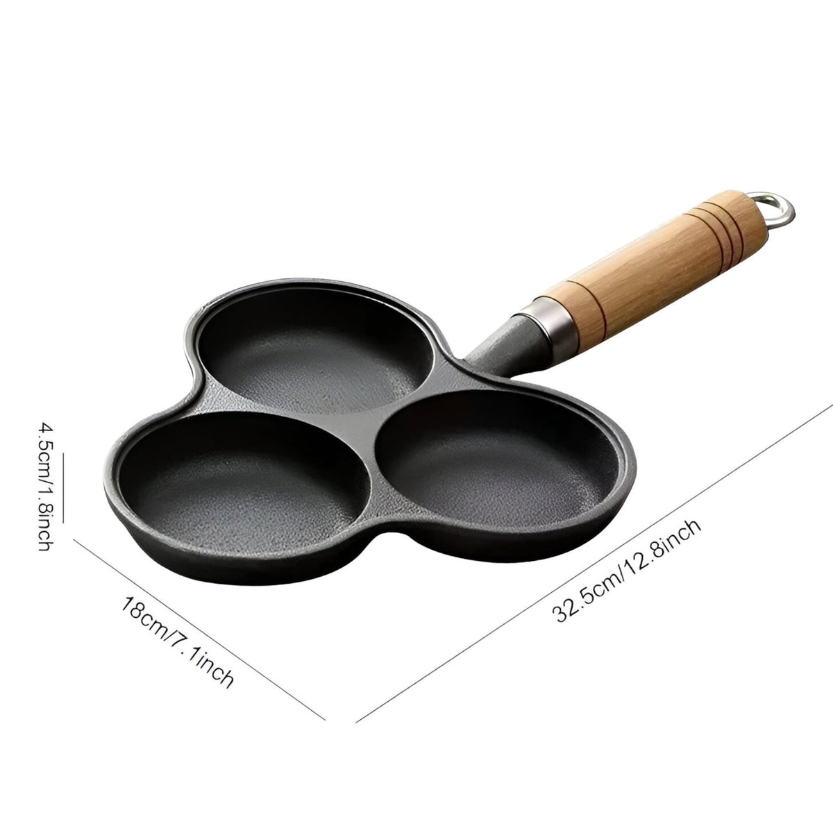 Nonstick Breakfast Pan with Multi Section Egg Pancake Frying Pan and Non Slip Handle