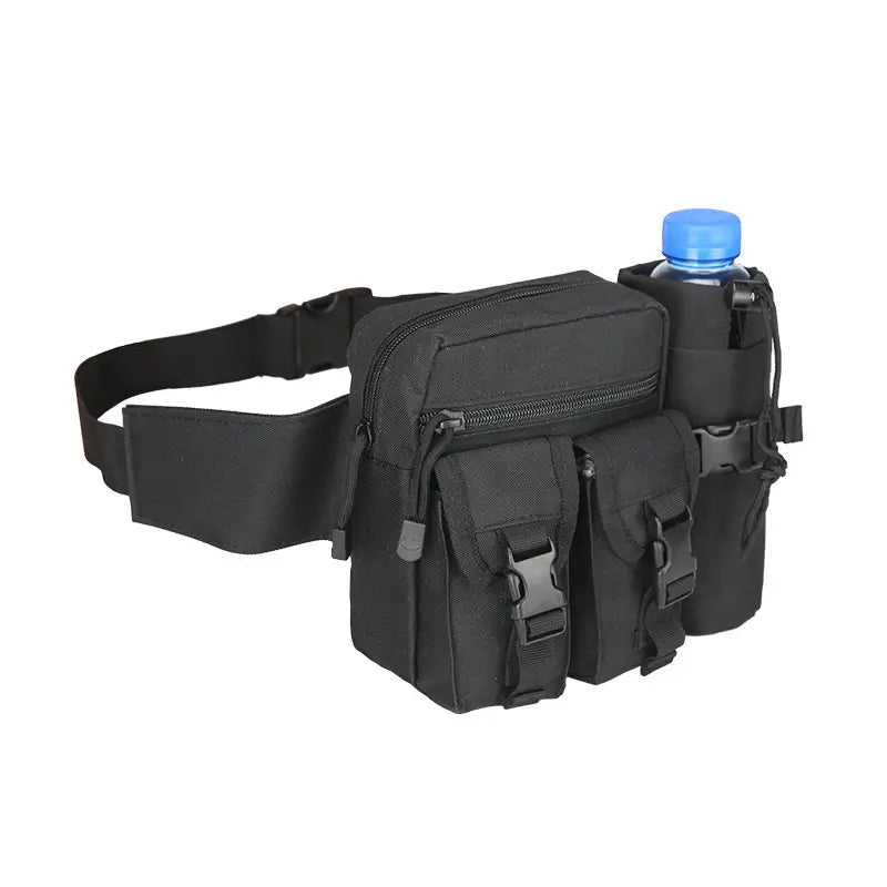 Outdoor Waist Bag Hiking Fanny Pack with Water Bottle Holder Lightweight Travel Belt Bag