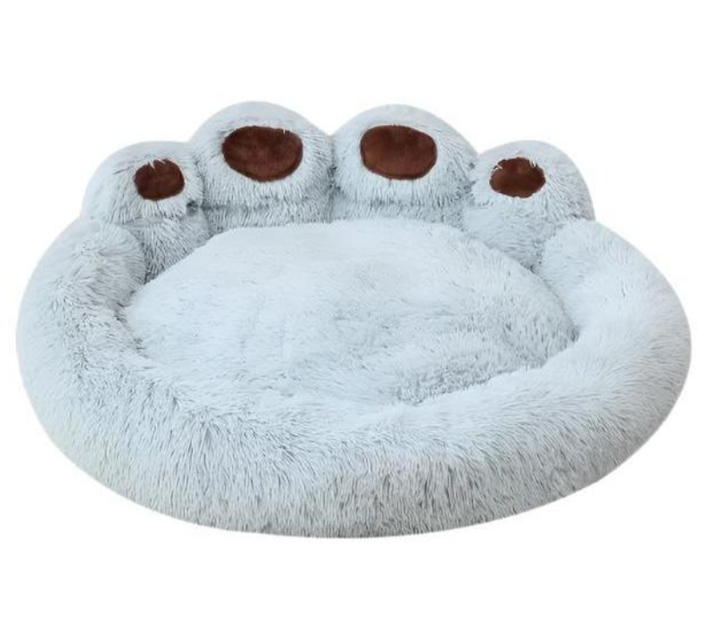 Paw Shape Pet Bed Washable Dog Bed Soft Plush Cat Bed Non Slip Pet Cushion