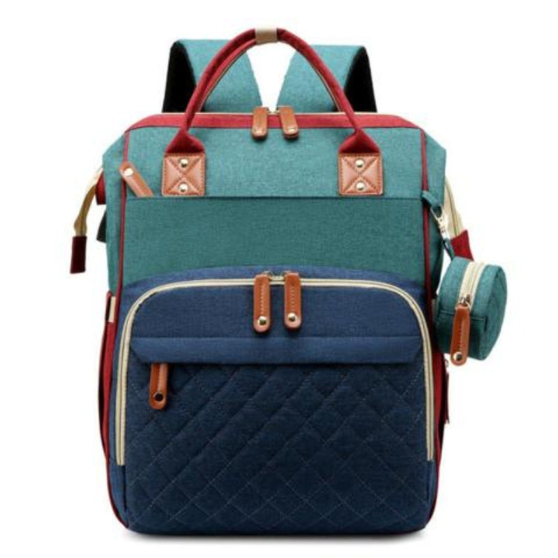 Portable Foldable Baby Diaper Bag Backpack Large Capacity Changing Station with USB Port