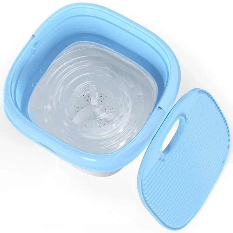 Portable Mini Washing Machine Foldable Compact Laundry Washer Travel Apartment Dorm