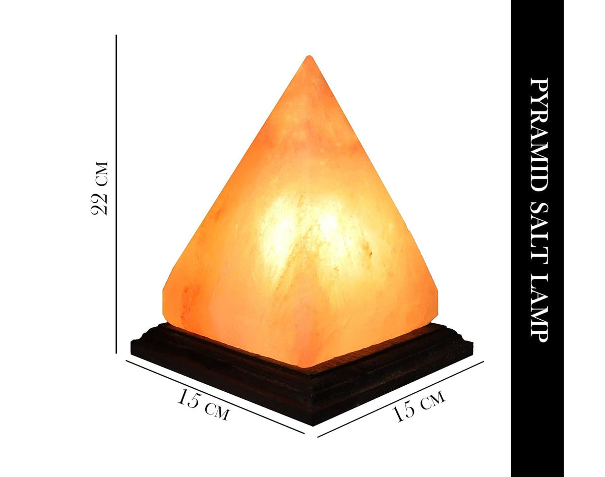 Pyramid Salt Table Lamp Ambient Bedroom Desk Meditation Light