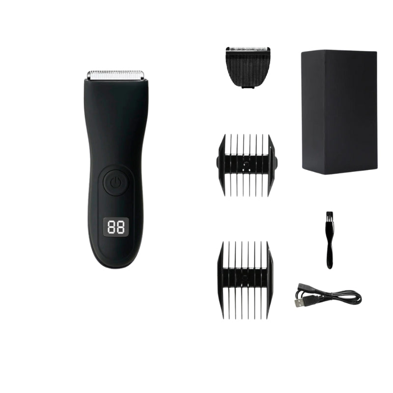 Rechargeable Waterproof Body Hair Trimmer for Smooth Gentle Grooming