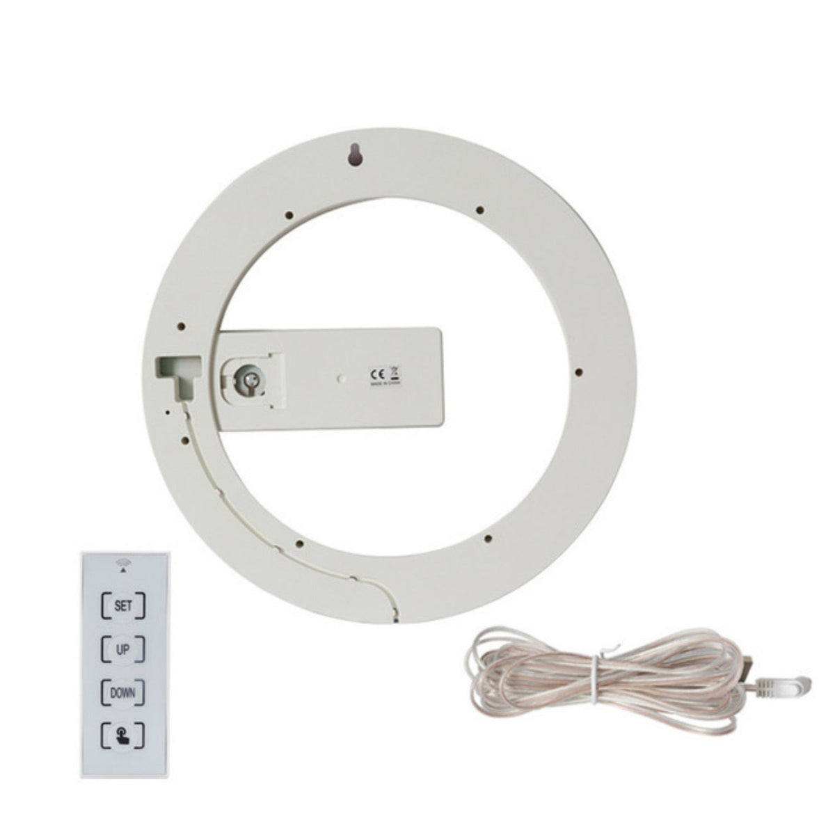 RingLite Elegant LED Ring Wall Clock Modern Digital Clock with Ambient Lighting