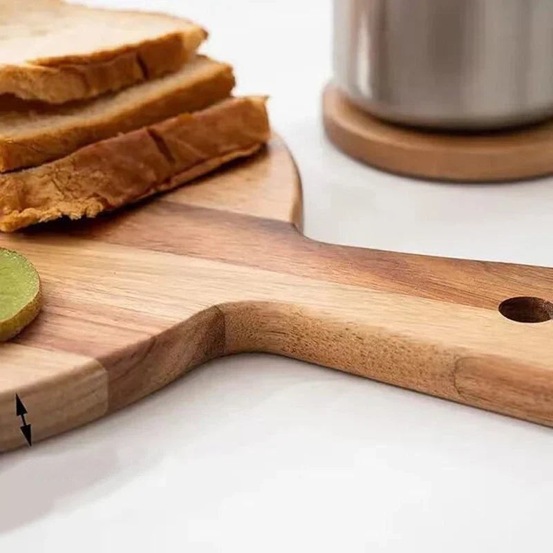 Robust Cutting and Serving Board with Handle Wooden Kitchen Chopping Board