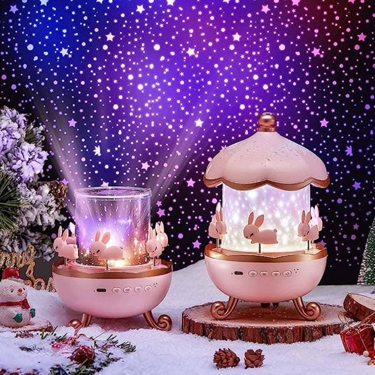 Rotating Star Projector Night Light with Bluetooth Speaker Remote Control Dream Sky Lamp