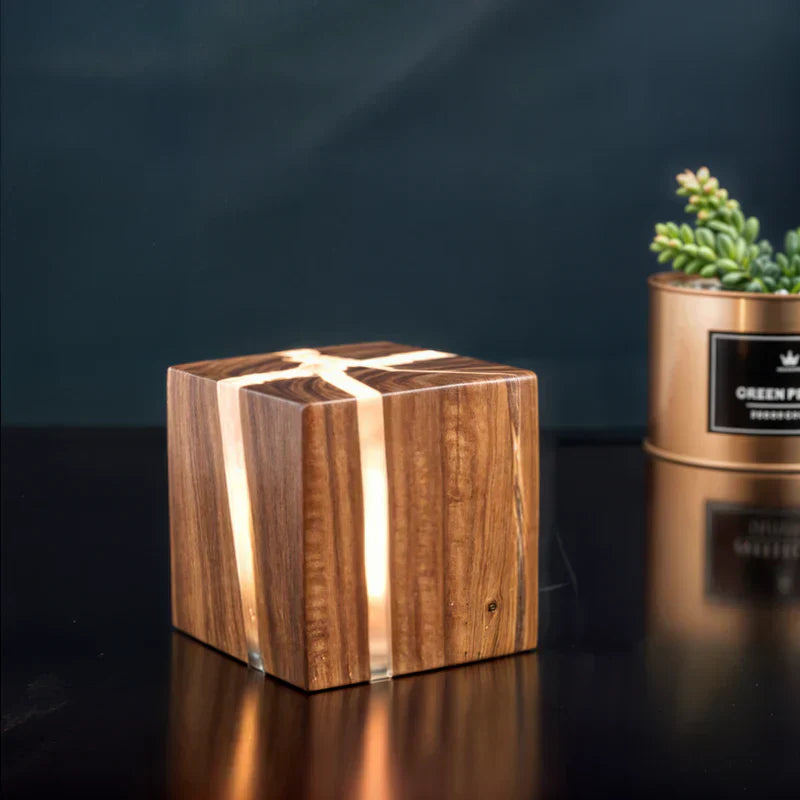 Rustic Crackle Texture Table Lamp Modern Decorative Bedside Lamp Warm Ambient Lighting