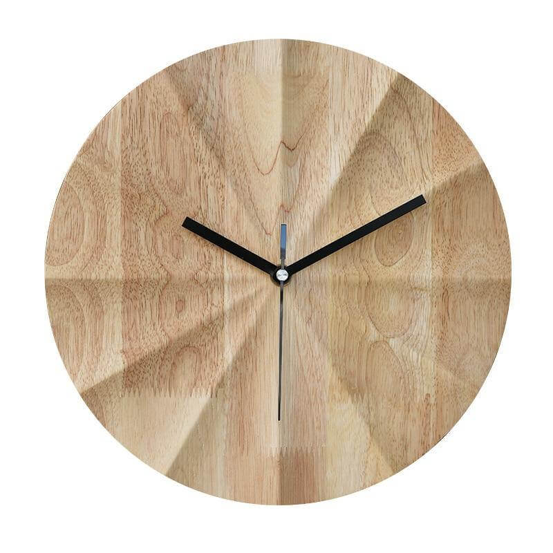 Scandinavian Wooden Wall Clock Minimalist Nordic Home Decor Silent Quartz