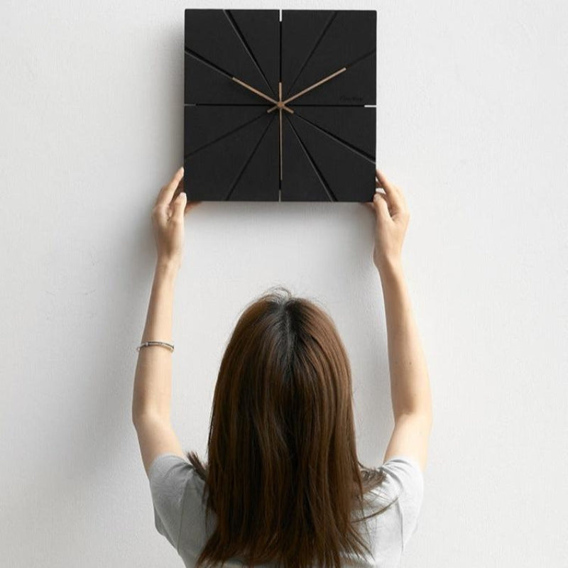 Silent Sweep Wall Clock Non Ticking Minimalist Wall Clock for Living Room Bedroom Office