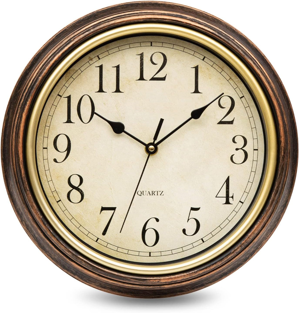Silent Wall Clock Classic Round Frame Clear Dial Display