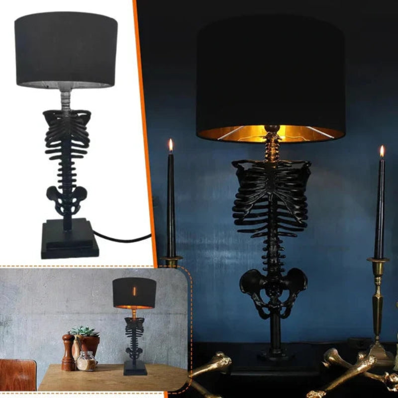 Skull Table Lamp Skeleton Decorative Desk Lamp Gothic Night Light Home Decor