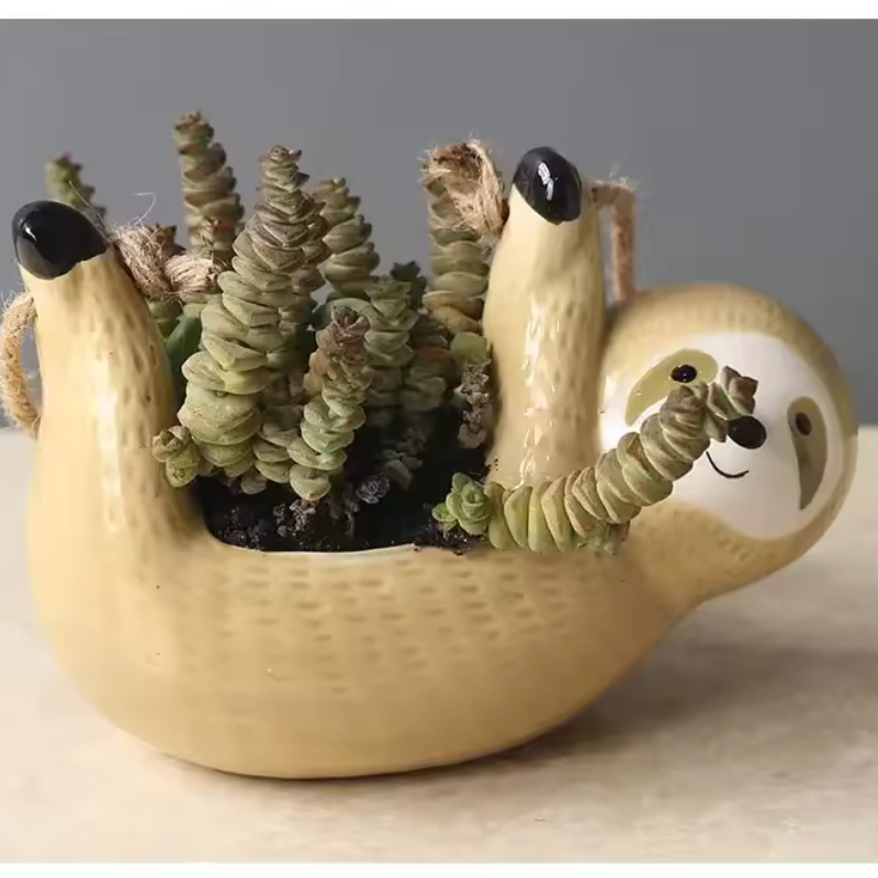 Sloth Hanging Plant Pot Decorative Hanging Planter for Indoor Plants & Home Decor