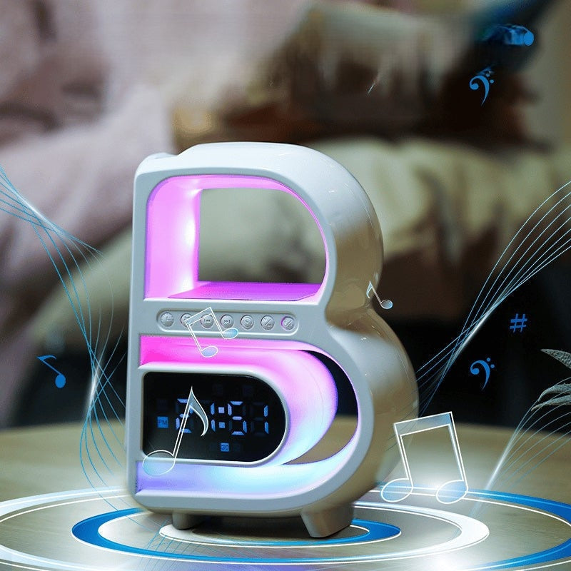 Smart Alarm Clock with RGB Light Bluetooth Speaker Touch Control Bedside Clock