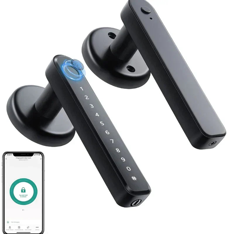 Smart Fingerprint Door Knob Keyless Entry Lock Touchscreen Security