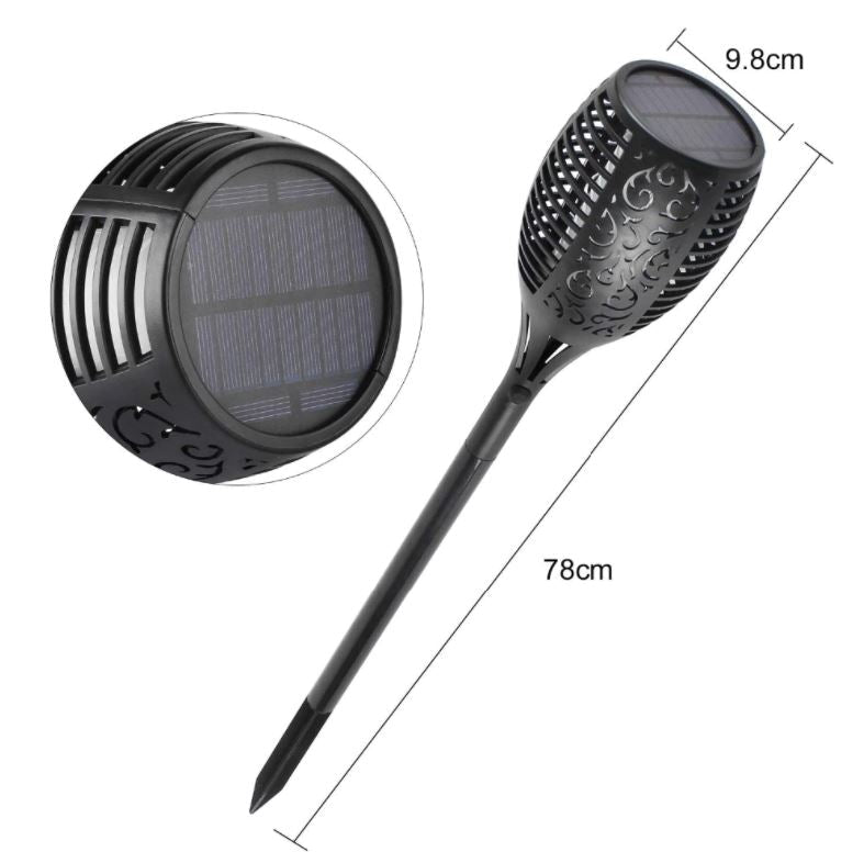 Solar Flame Torch Lights Outdoor Waterproof LED Garden Torch Lights