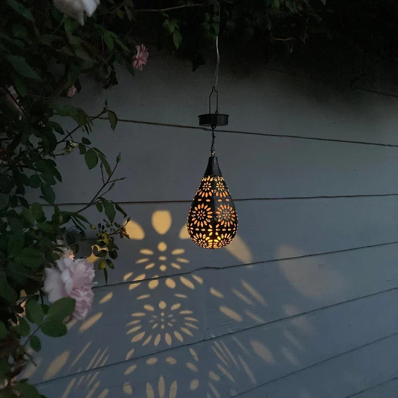 Solar Hanging LED Garden Lights Waterproof Outdoor Solar Pendant Lights