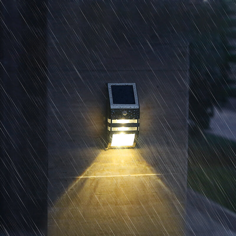 Solar Motion Sensor Outdoor Wall Light Waterproof Modern Exterior Lamp