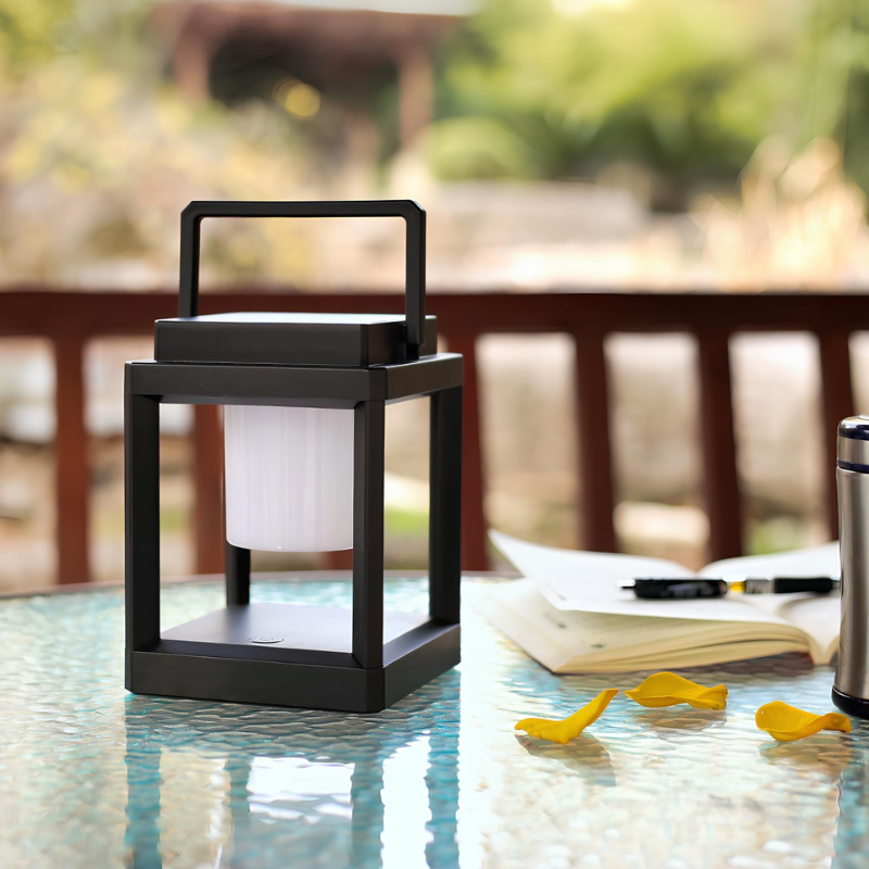Solar Outdoor Lantern Adjustable Brightness USB Rechargeable Garden Light