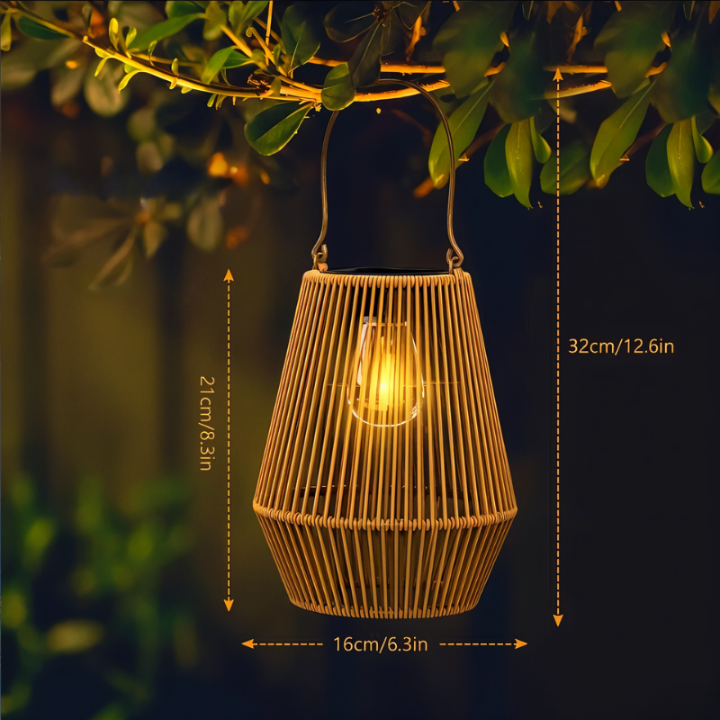 Solar Outdoor Lantern Garden Patio Solar Light Warm LED Decorative Landscape Lighting