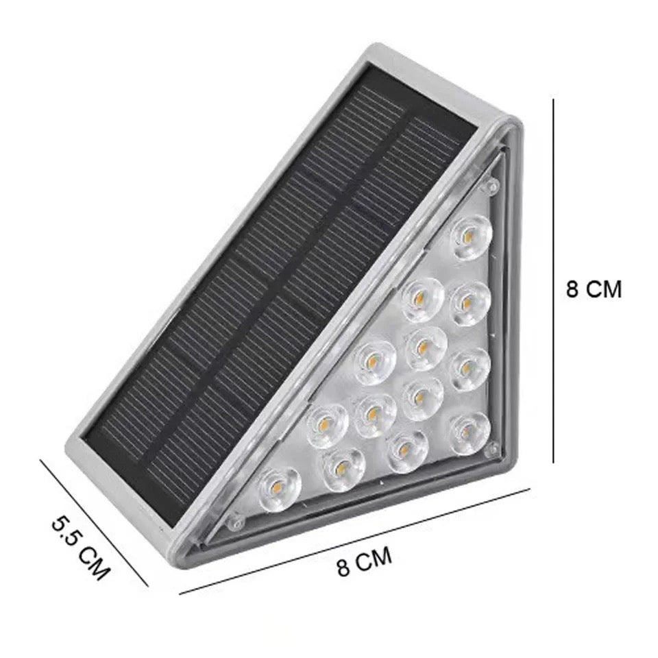 Solar Outdoor Stair Lights Automatic Step Pathway Lighting