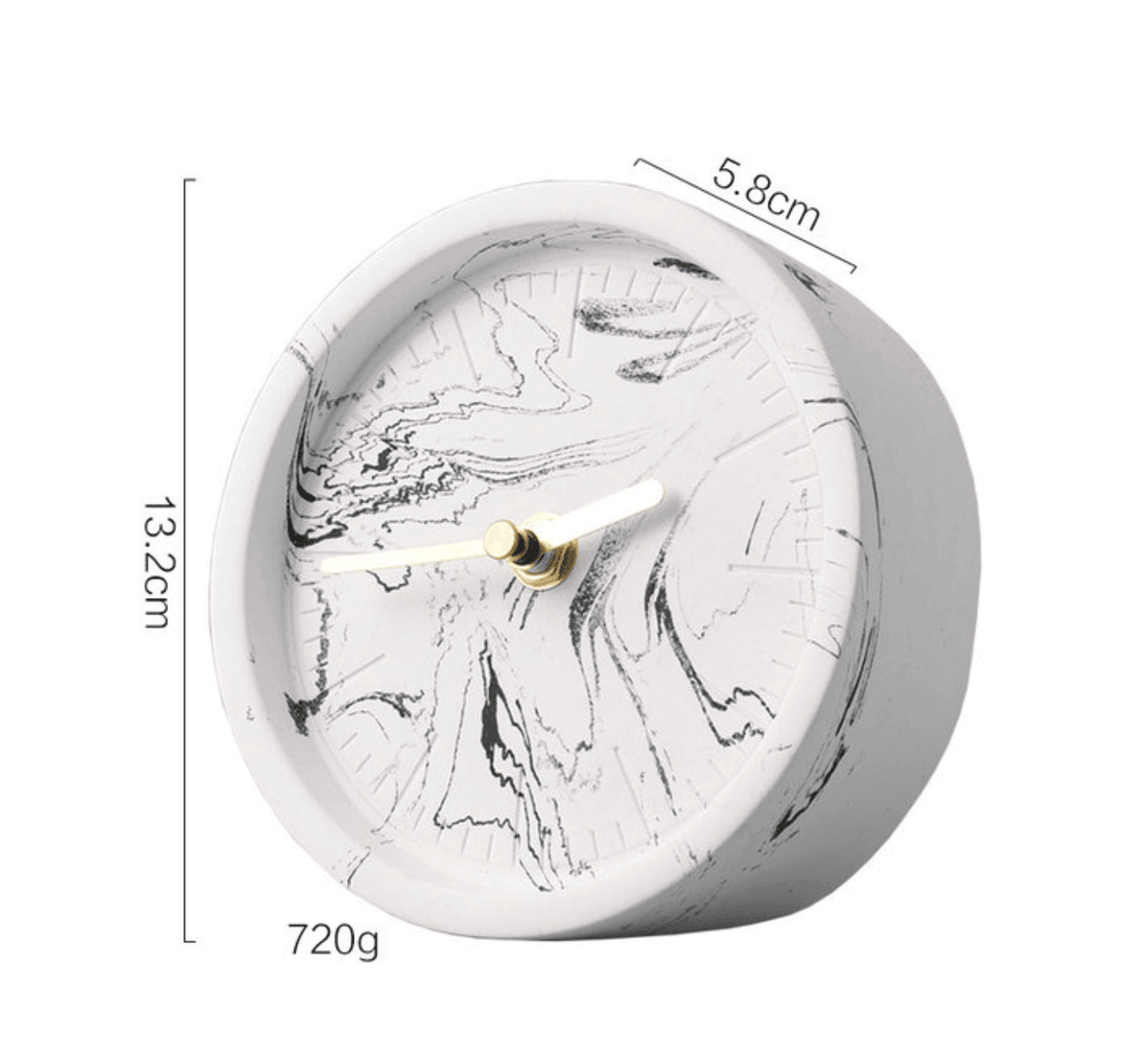 SolidHour Nordic Cement Desk Clock Modern Minimalist Table Clock